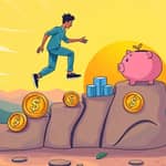 Divida grandes objetivos financeiros em etapas menores