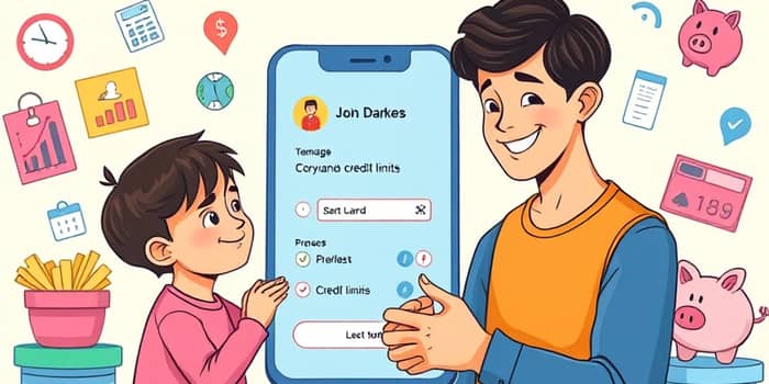 Configure limites diferentes para cartões de filhos adolescentes