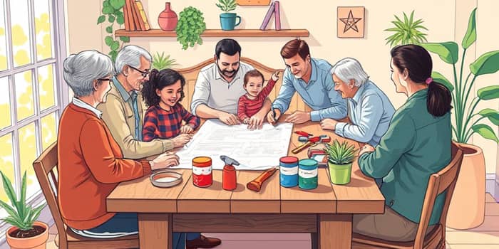Foque em metas conjuntas para projetos familiares