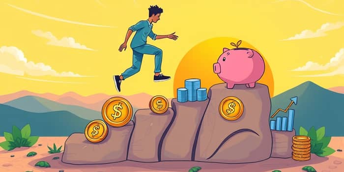 Divida grandes objetivos financeiros em etapas menores